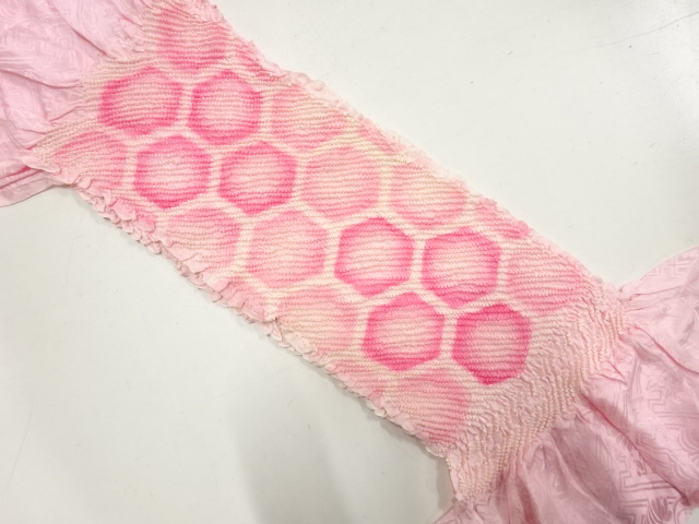 正絹　絞り　帯揚げ